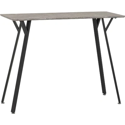 Image of Seconique Quebec Bar Table in Concrete Effect/Black