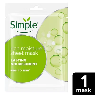 Image of Simple Kind To Skin Rich Moisture Sheet Mask 21 ml 1