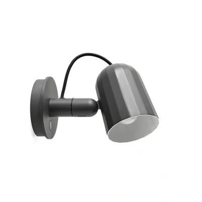 Image of HAY Noc wall Button LED light, dark grey