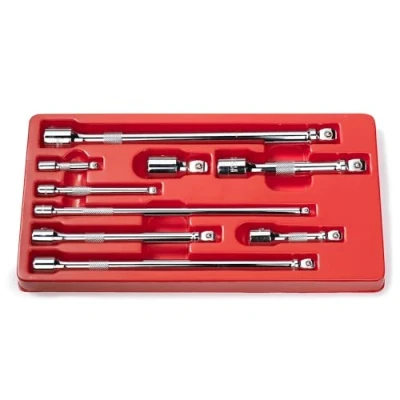 Image of NEIKO 00249A Wobble Extension Bar Set 9 Piece 1/4, 3/8, 1/2 Drives Cr V Steel