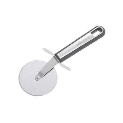 Image of Wiltshire Aspire Pizza Wheel, Stainless Steel, Cutter &amp; Slicer, Super Sharp Blade, Anti Slip Soft Touch Handle, Grey Silver, 21x7.5x1.5cm