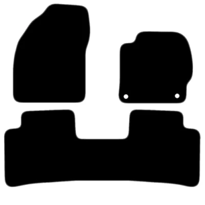 Image of Carsio Carpet Car Mats For Toyota Prius 2012 2016 Taxi version Tailored Fit Floor Mat Set Complete Accessory Black Custom Fitted All Weather, Anti Slip Backing &amp; Grey Trim