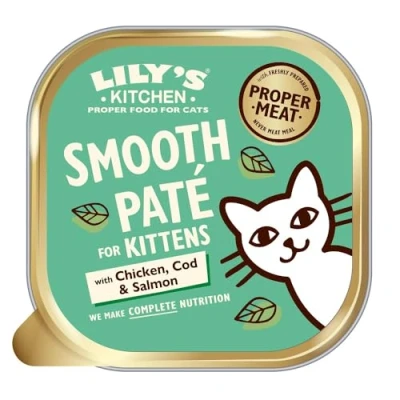 Image of Lily&#039;s Kitchen Smooth Paté with Chicken &amp; Cod for Kittens Complete Wet Kitten Food 19 x 85g