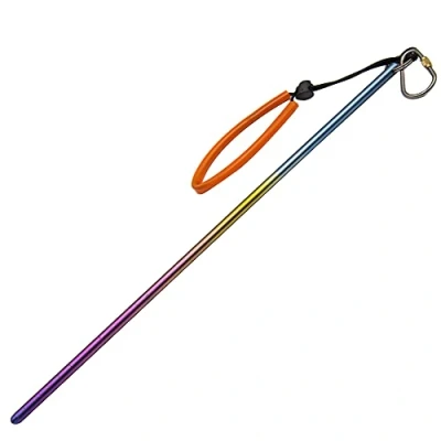 Image of TiTo Titanium Scuba Diving 14&#039;&#039;/35cm alloy Lobster Tickle Pointer Stick/Measurement &amp; Lanyard (Colorful)