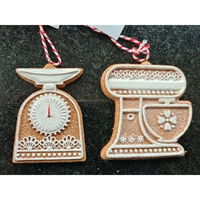 Image of Gisela Graham Gingerbread Scales, Set of 2