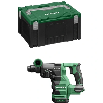 Image of HIKOKI Akku Bohr und Meißelhammer DH1826DAW2Z, SDS Plus (18V, Schlagenergie 3,2 J, Bohren mit Kronen Ø: 25 50 mm, Zubehör: 1 Zusatzhandgriff, Bohrtiefenanschlag, 1Koffer, ohne Ladegerät)