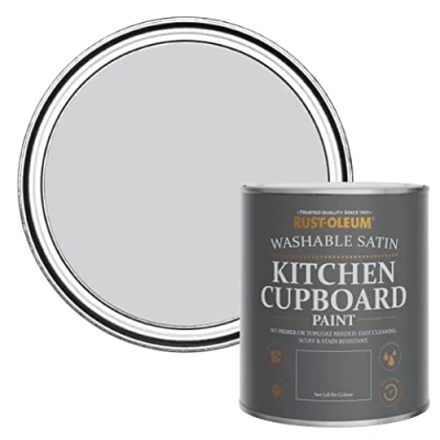Image of Rust Oleum Light Purple Scrubbable Kitchen Cupboard Paint in Satin Finish Lilac Rhapsody 750ml