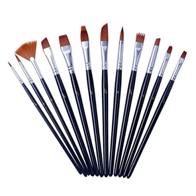 Image of Artme Nylon Artist Brushes 12pcs Professional Mixed Watercolour/Acrylic/Gouache/Oil/Face Paint Multiple Use