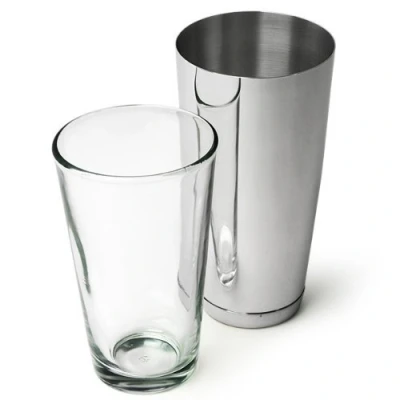 Image of Chabrias Ltd Professional Boston Cocktail Shaker Tin by, 16oz Mixing Glass Weighted 28oz