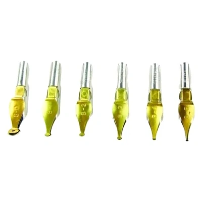 Image of Speedball B Series Pen Nib Set, Set of 6 Broad Edge Nibs, Triple Reservoir Design, Calligraphy Ink Pen, Handwriting, Lettering, Fountain, Crow, For Artist Caligraphy Silver