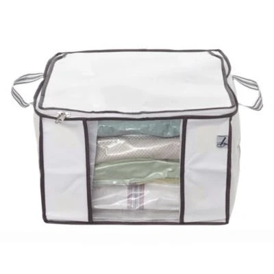 Image of Lakeland Vacuum Clothes &amp; Duvet Storage Tote Bag 38L Standard Store Single 2 Pillows