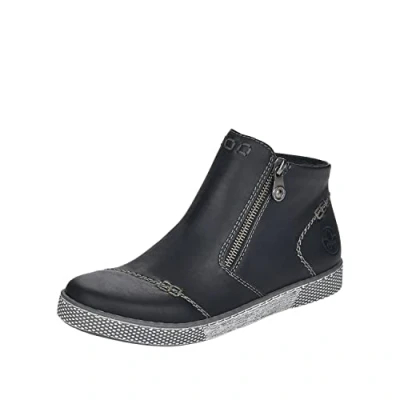 Image of Rieker Women&#039;s L1260 Fashion Boot, Black, 6 UK