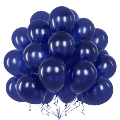 Image of Teselife Navy Blue Balloons, 50Pcs 12 Inch Matte Night Latex Balloon Arch Garland Kit Men Boys Birthday Wedding Proposal Anniversary Graduation Engagement Baby Shower Retirement Prom Decorations