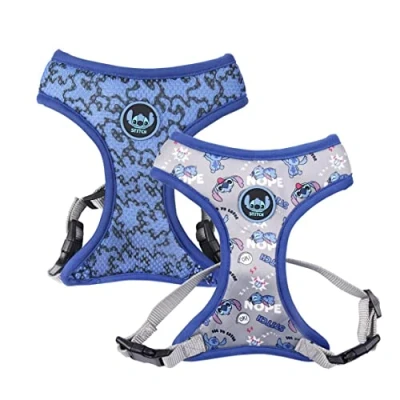 Image of CERDÁ LIFE&#039;S LITTLE MOMENTS For Fan Pets Stitch XS S Dog Harness Official Disney License