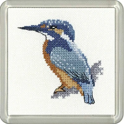 Image of Heritage Crafts Little Friends Coaster Kit Kingfisher