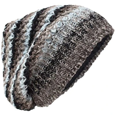 Image of Gheri Knitted Woolen Winter Fleece Lined Caps Hats L