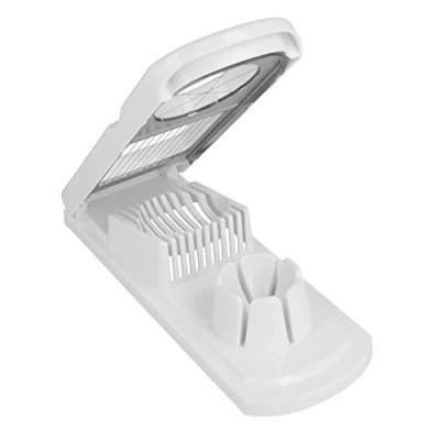 Image of Metaltex 2 Way Egg Slicer, White Plastic