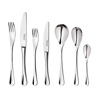 Image of Robert Welch RW2 Bright, 84 Piece Cutlery Set for 12 People. Made from Stainless Steel. Dishwasher Safe.
