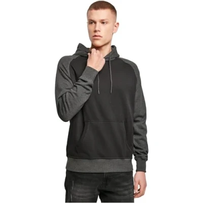 Image of Build Your Brand Raglan Hoodie Black/Charcoal L