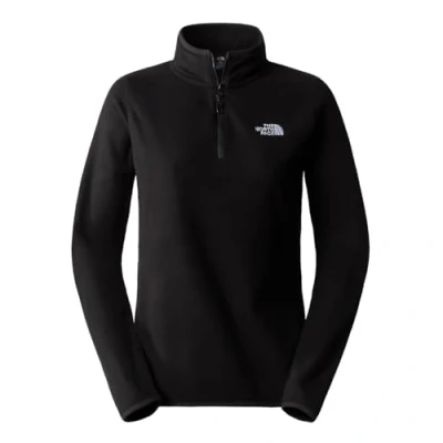 Image of The North Face W 100 Glacier 1/4 ZIP EU Fleece jumper, Women&#039;s, Size: Small, Black