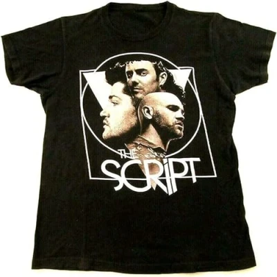 Image of JIEERYIN npl The Script Irish Pop Band T Shirt Black L