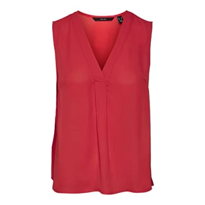 Image of VERO MODA Women&#039;s Vmderma SL Top WVN Ga, Bittersweet, S
