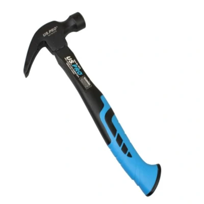 Image of US PRO 20oz Claw Hammer 527g Fibreglass Handle 13&#039;&#039; Inch Curved Head