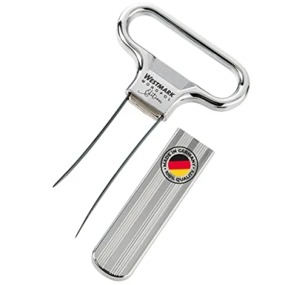 Image of Westmark Bottle Opener/Corker, Monopol Edition, die cast steel/zinc, Ah So, chrome plated, 6285336C