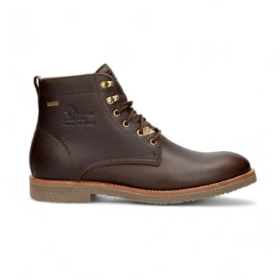 Image of Panama Jack Men&#039;s Brown Leather Glasgow GTX C2 Classic Ankle Boots