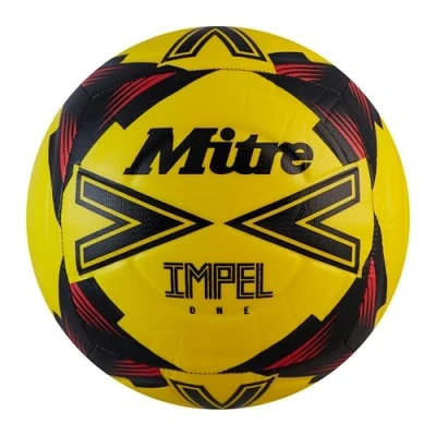 Image of Mitre Impel One Level Training Football Soccer Ball Fluo Yellow/Black/Red Size 4