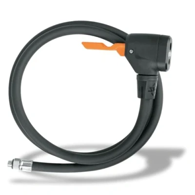 Image of SKS GERMANY hose with MV EASY head Spare part for RENNKOMPRESSOR bicycle pump (pump hose, all valve types, 1170 mm, thread M 8 x 0.75), Black