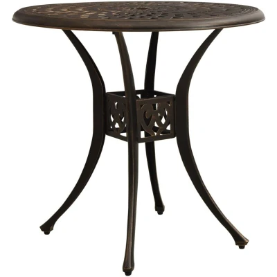 Image of vidaXL Garden Table Bronze 78x78x72 cm Cast Aluminium