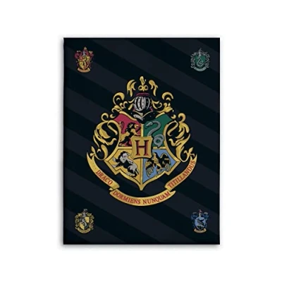 Image of Harry Potter Hogwarts Fleece Blanket 100 x 140 cm, Black