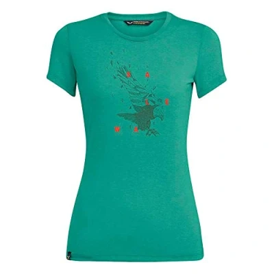 Image of SALEWA Eagle Figure Dri REL Tee Feldspar Green Melange, 50/44