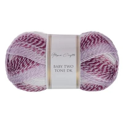 Image of Utopia Crafts DK Baby Two Tone Double Knitting Yarn 100g (Raspberry Ripple)
