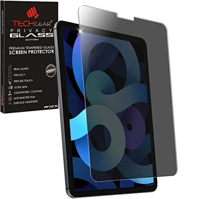 Image of TECHGEAR Anti Spy iPad Air 4, 4th Generation, PRIVACY Glass Edition, Tempered Screen Protector [9H Toughness] [Scratch Resistant] [No Bubble] Designed For 10.9&quot; 2020