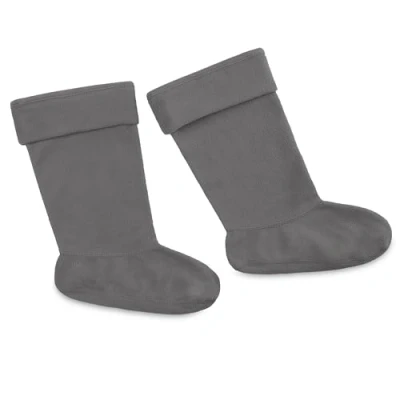 Image of CityComfort Boot Liner for Women and Teenagers Warm Fleece Wellie Socks Size 3 8 Cosy Thermal (Grey, 3/4 UK)
