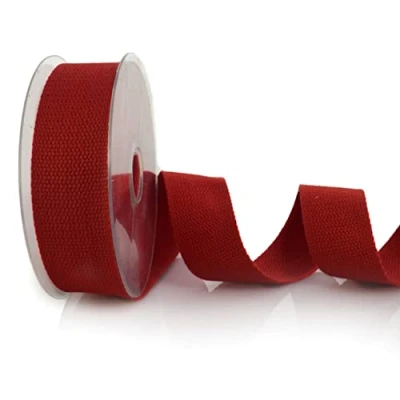 Image of Trimz Cotton Webbing, Dark Red, 30mm