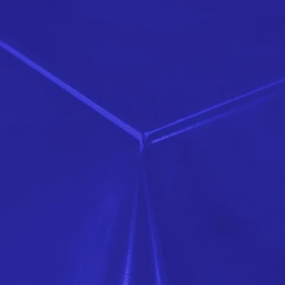 Image of Vinyl Pvc Tablecloth, Plain Blue 3 metres (300x137cm) Rectangle 10 Seater Size Oblong Table, Wipe Clean, Textile Backed plastic table cloth (262)