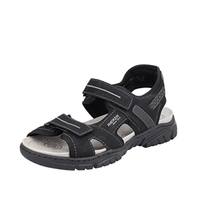Image of Rieker Men&#039;s 22750 Sandal, Black, 9 UK