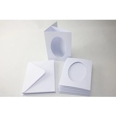 Image of A6 3 FOLD White Oval Aperture Card Pack