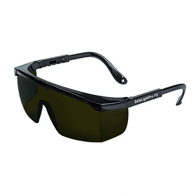 Image of AGETECH SafeLightPro F2 Special Eye Protection against light impulses (flashes) emitted by HPL and IPL hair removal devices, Goggles Safety Glasses, UV protection.