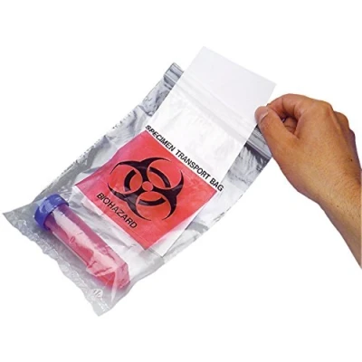 Image of Neolab 1 1881 Mailing Bags Biohazard 150 x 225 mm (Pack of 100)