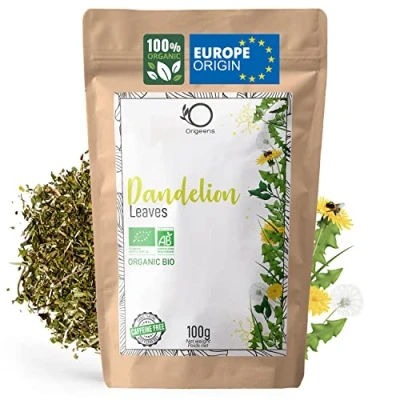 Image of ORIGEENS Dandelion tea Organic 100g Origin EU tea, detox and diuretic Dried ​​Dandelion leaves