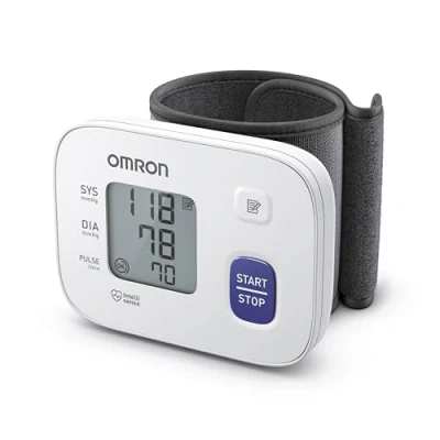Image of OMRON RS1 Automatic Wrist Blood Pressure Monitor for Home Use or on The Go Clinically Validated Machine with Pre Formed BP Cuff (13.5 21.5 cm) Wrap Guide Included