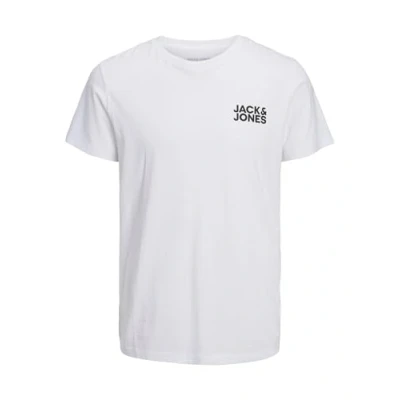 Image of Jack &amp; Jones Jjecorp LOGO TEE CREW NECK Print Tshirt, Men&#039;s, Size: 2XL, White
