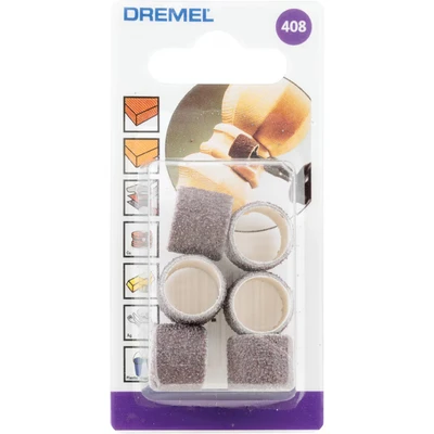 Image of Dremel 408 Sanding Bands Multipack, 6 (13 mm Grit 60) for Sanding, Shaping and Smoothing Wood Plastic Materials