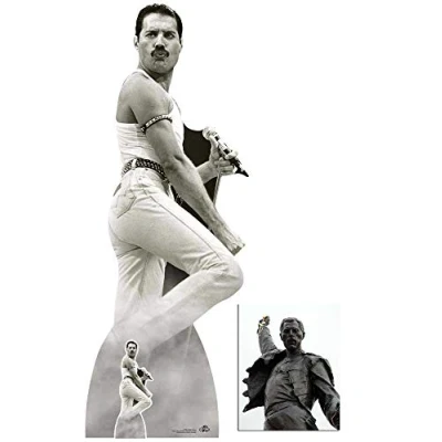 Image of BundleZ 4 FanZ F. Mercury On Stage Lifesize Cardboard Cutout/Standup Fan Pack 179cm x 67cm Includes Free Mini Cutout and 8x10 Photo
