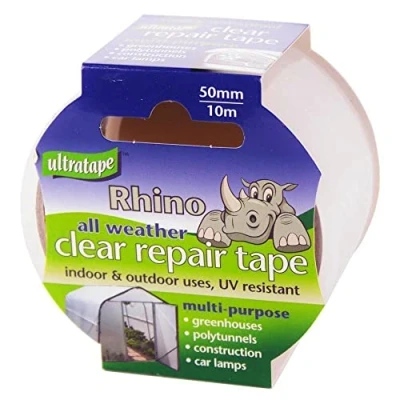 Image of Parrett Storage Ultratape Rhino All Weather Clear Self Adhesive Tape 50mm x 10M