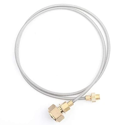 Image of Camping Stove Replacement Hose, Propane Hose Adapter, Gas Tank Converter Copper Nylon for Portable Griddle, Grill,